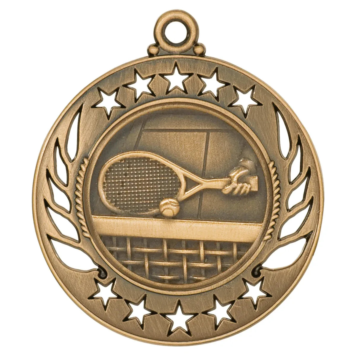 Antique Bronze 2 1/4" Tennis Galaxy Medal