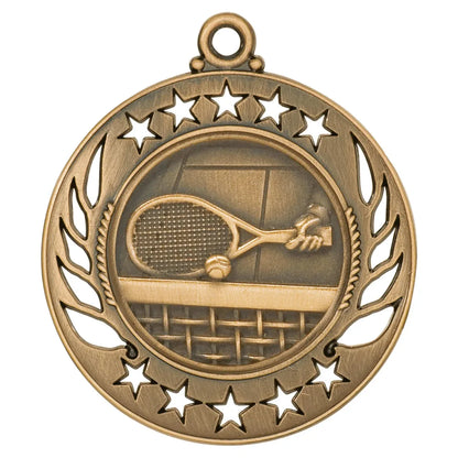 Antique Bronze 2 1/4" Tennis Galaxy Medal