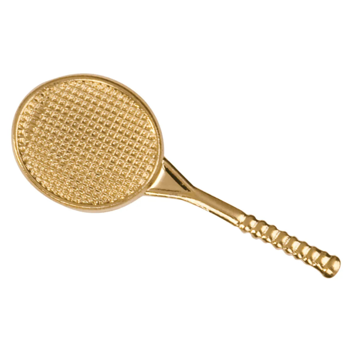 Gold Tennis Metal Chenille Letter Insignia — Custom Branded Pin | Bright Gold Finish