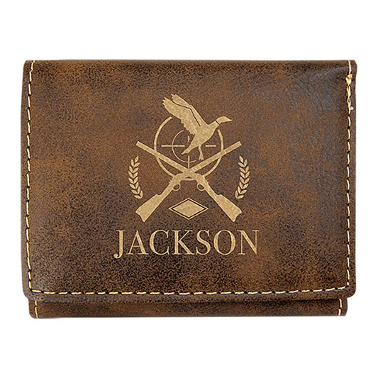 3" x 4" Laserable Leatherette Trifold Wallet — Custom Laser Engraved | Personalized - Image 6