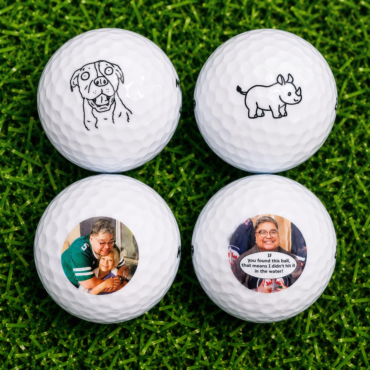 Custom Photo Golf Balls, Personalized Face Gift for Dad, Groomsmen & Tournaments