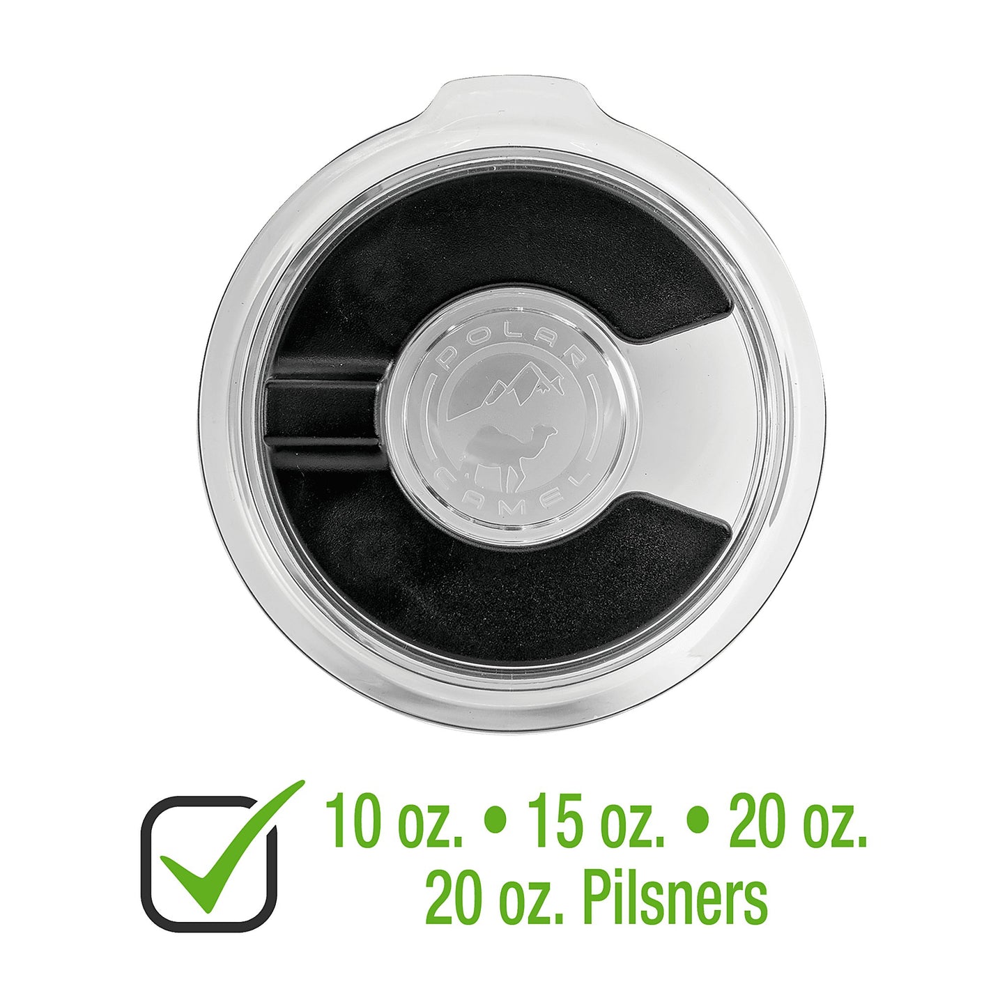 Magnetic Lid for 10, 15, 16, and 20 oz. Polar Camel Tumblers, 20 oz. Pilsners — main product photo, custom laser-engraved tumbler from Echipmunk Winnipeg