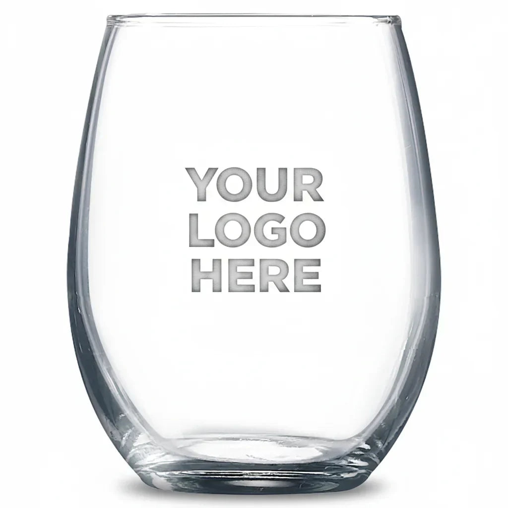 Custom branded glass included in corporate gift set bundle