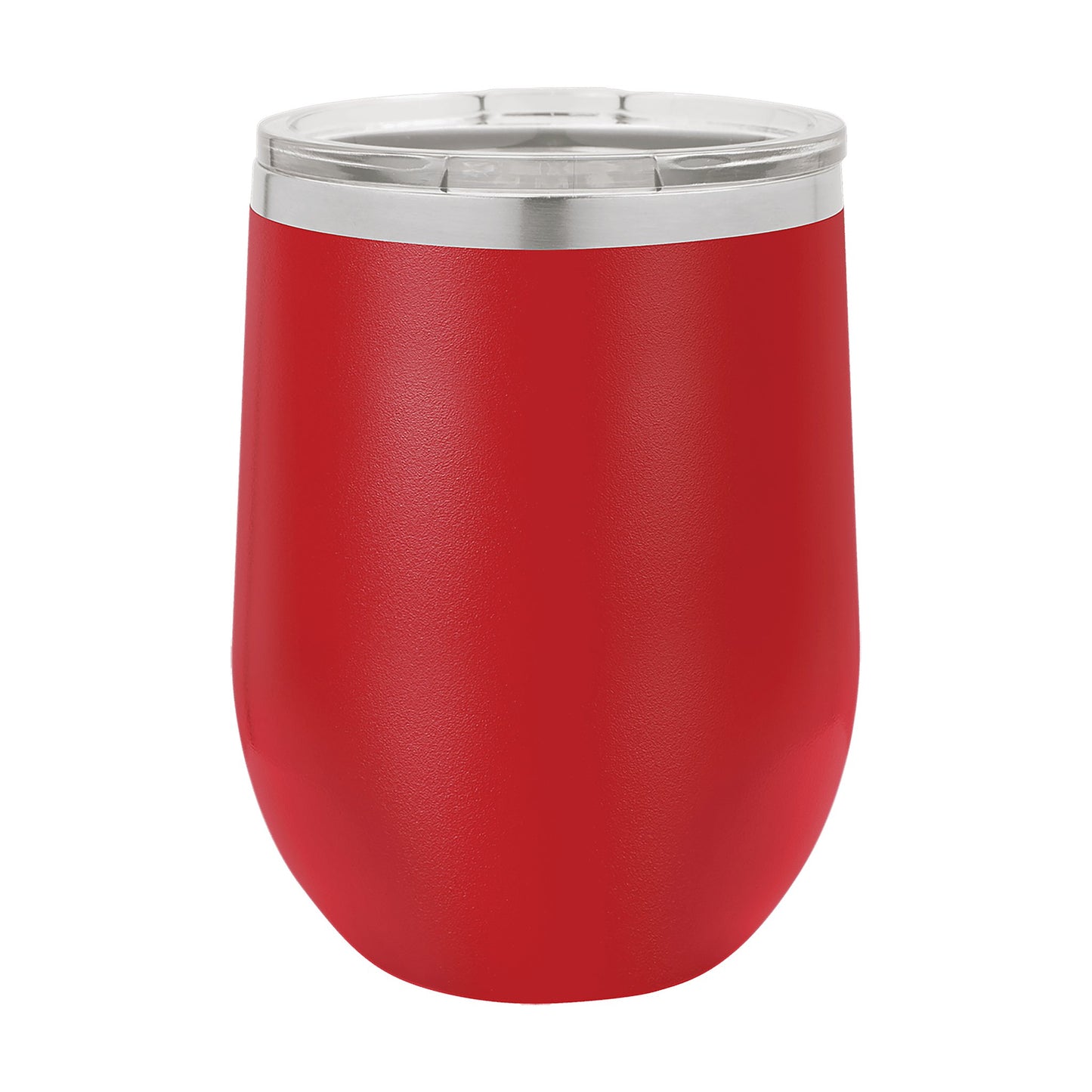 Polar Camel 12 oz. Red Vacuum Insulated Stemless Tumbler with Lid — alternate angle showing color and finish detail