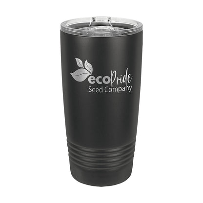 Polar Camel 20 oz. Full Black Ringneck Tumbler with Slider Lid — main product photo, custom laser-engraved tumbler from Echipmunk Winnipeg