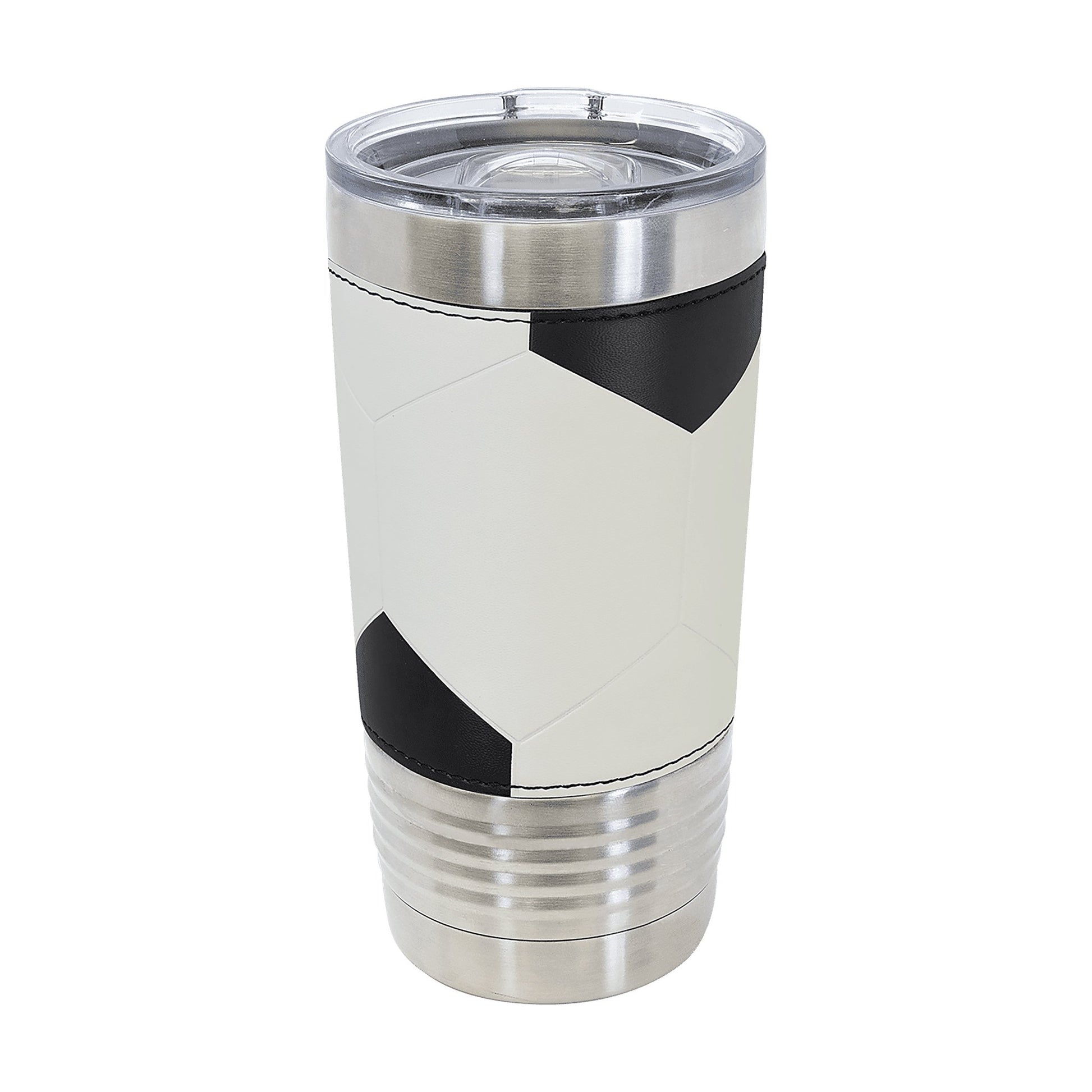 Polar Camel 20 oz. Leather Tumbler with Slider Lid — alternate angle showing color and finish detail