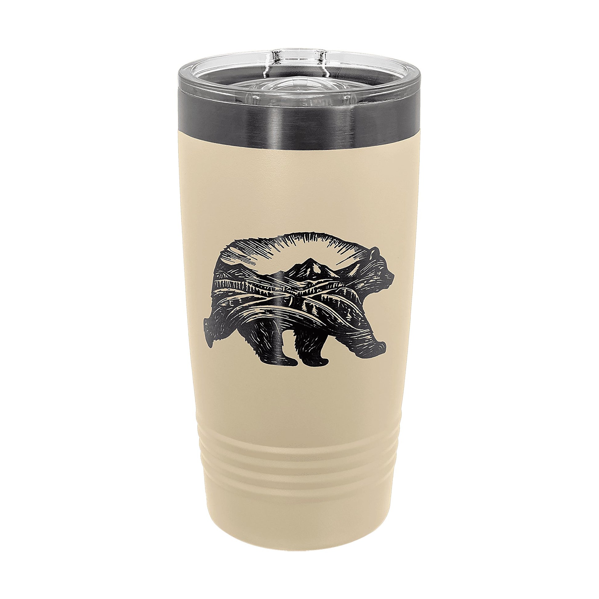 Polar Camel 20 oz. Warm ION-Plated Ringneck Tumbler with Slider Lid — main product photo, custom laser-engraved tumbler from Echipmunk Winnipeg