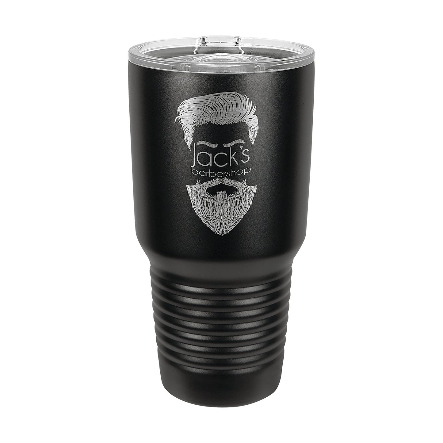 Polar Camel 30 oz. Full Black Ringneck Tumbler with Slider Lid — main product photo, custom laser-engraved tumbler from Echipmunk Winnipeg