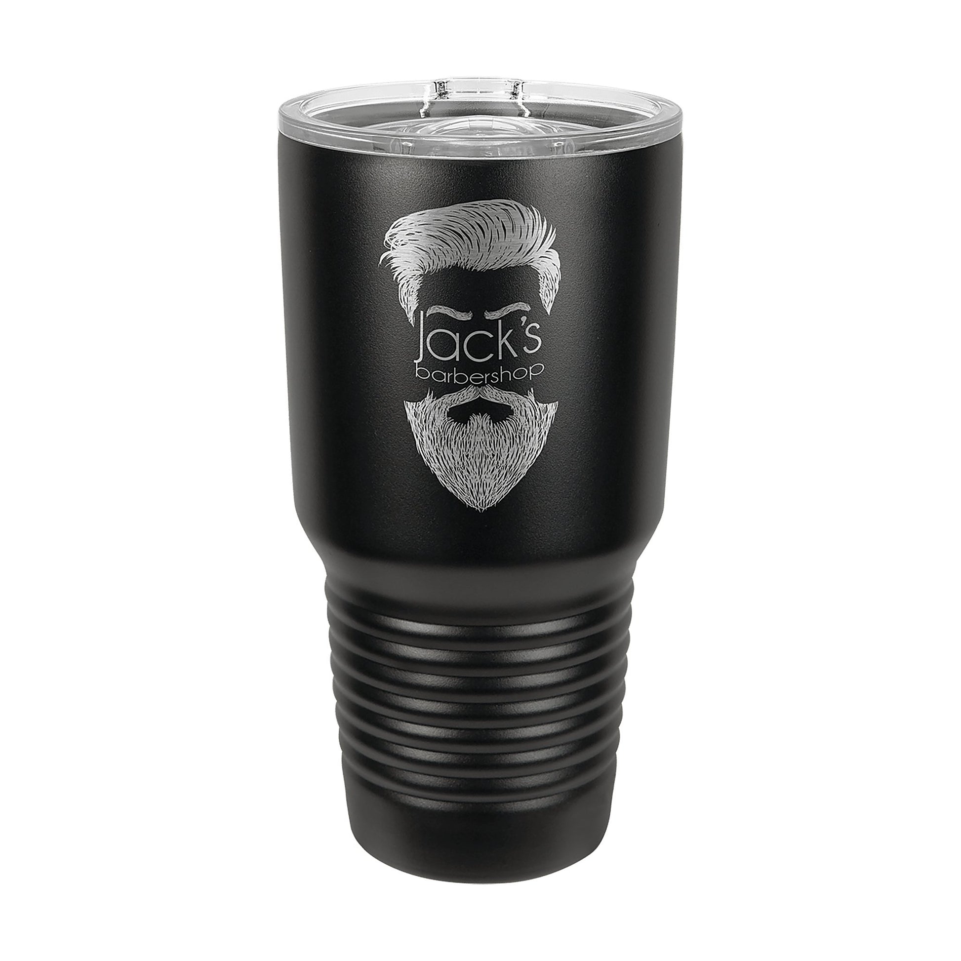 Polar Camel 30 oz. Full Black Ringneck Tumbler with Slider Lid — main product photo, custom laser-engraved tumbler from Echipmunk Winnipeg