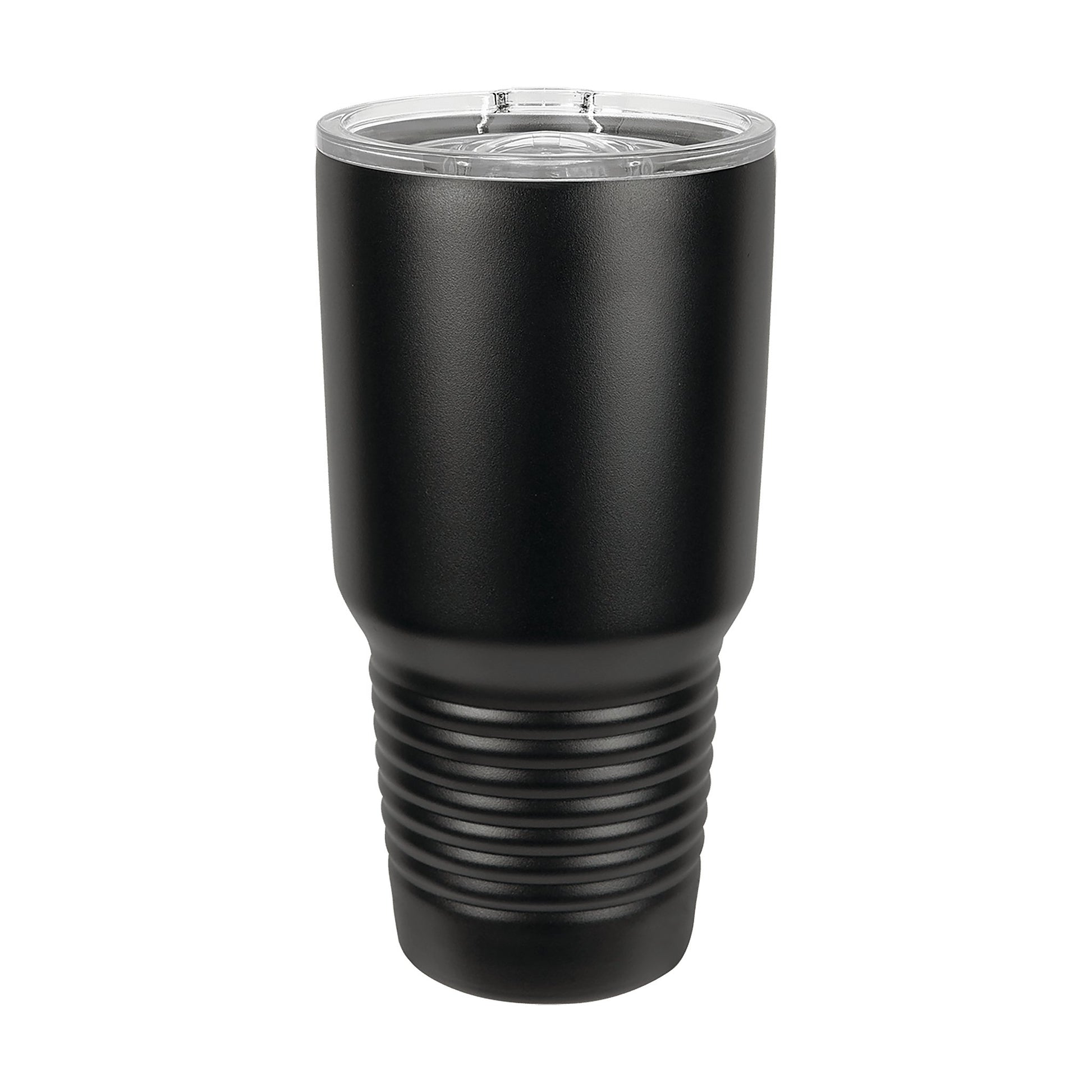 Polar Camel 30 oz. Full Black Ringneck Tumbler with Slider Lid — alternate angle showing color and finish detail
