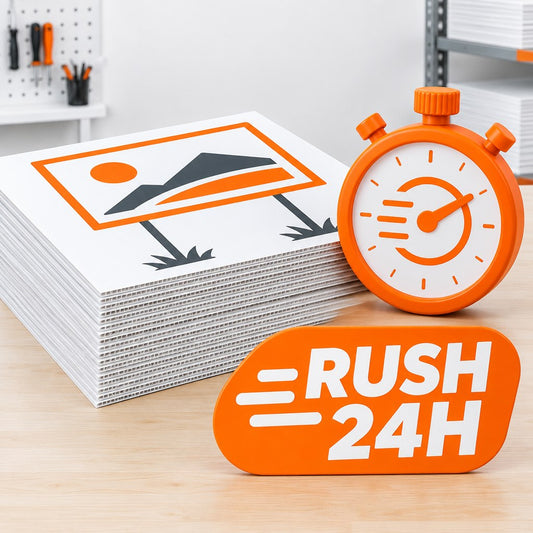 Rush Production 24h for custom yard signs