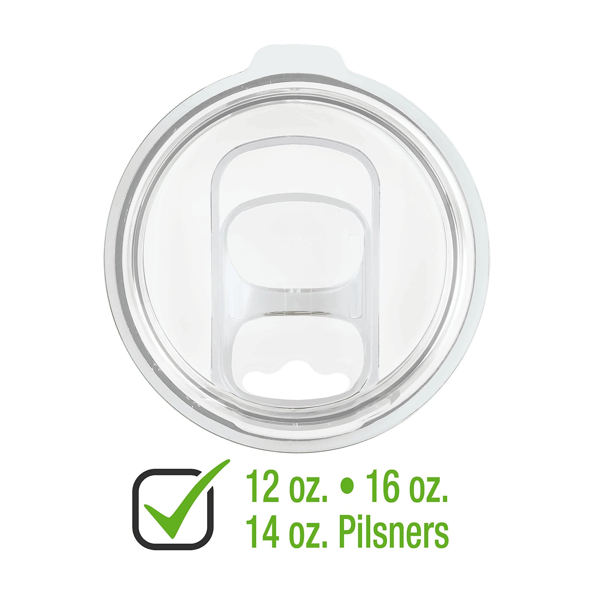 Slider Lid for 12 & 16 oz. Polar Camel Stemless Tumblers, 14 oz. Pilsner, or 22 oz. Skinny Tumblers — main product photo, custom laser-engraved tumbler from Echipmunk Winnipeg