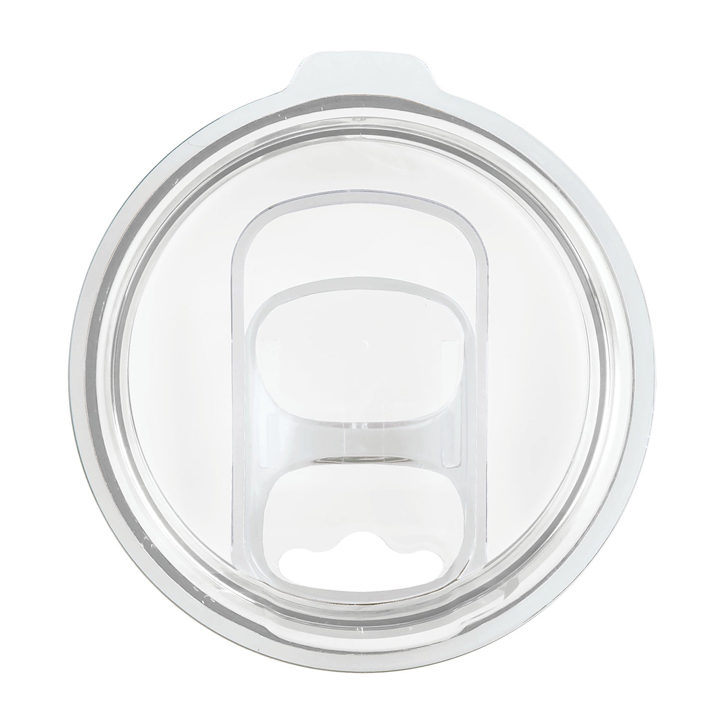 Slider Lid for 12 & 16 oz. Polar Camel Stemless Tumblers, 14 oz. Pilsner, or 22 oz. Skinny Tumblers — alternate angle showing color and finish detail