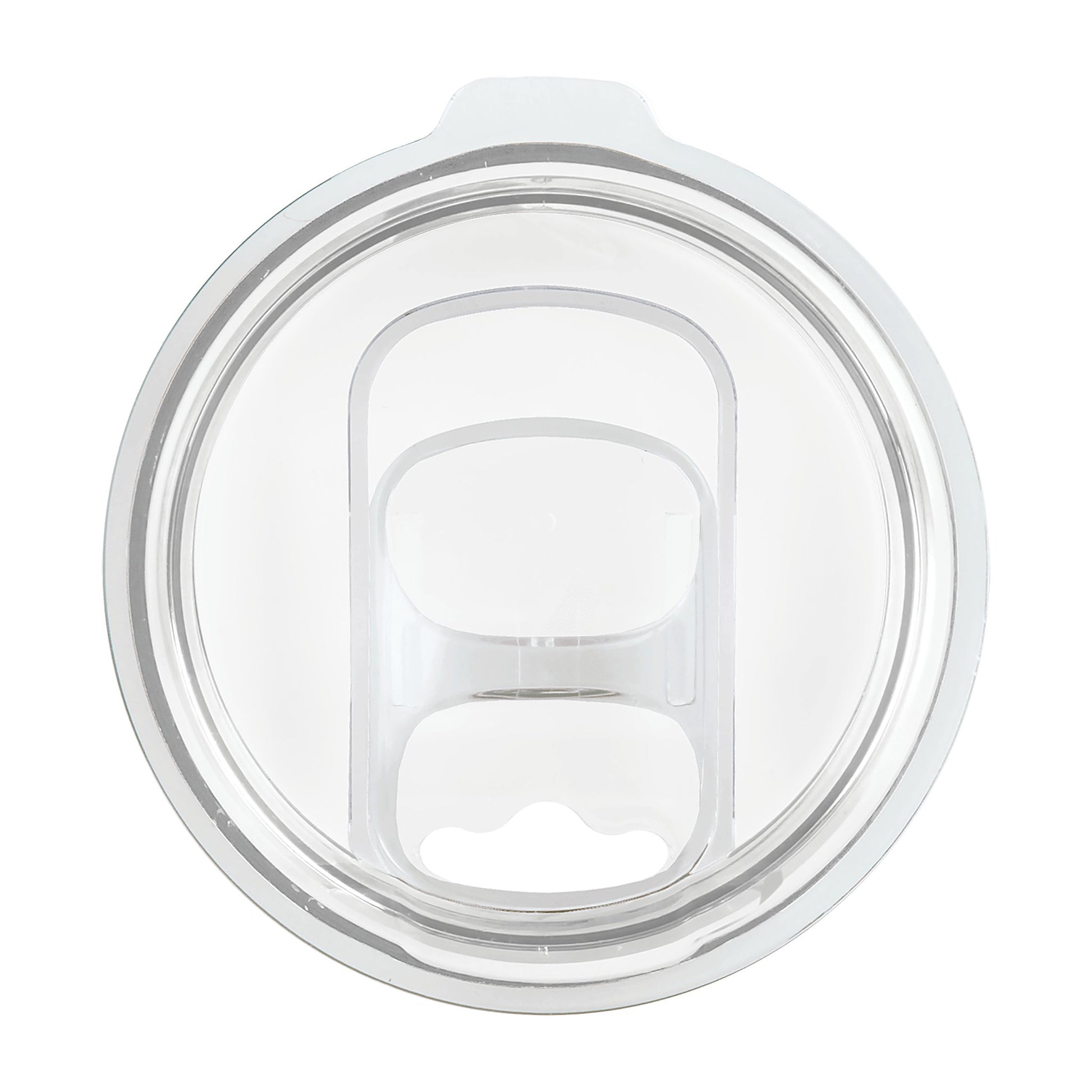 Slider Lid for 12 & 16 oz. Polar Camel Stemless Tumblers, 14 oz. Pilsner, or 22 oz. Skinny Tumblers — alternate angle showing color and finish detail