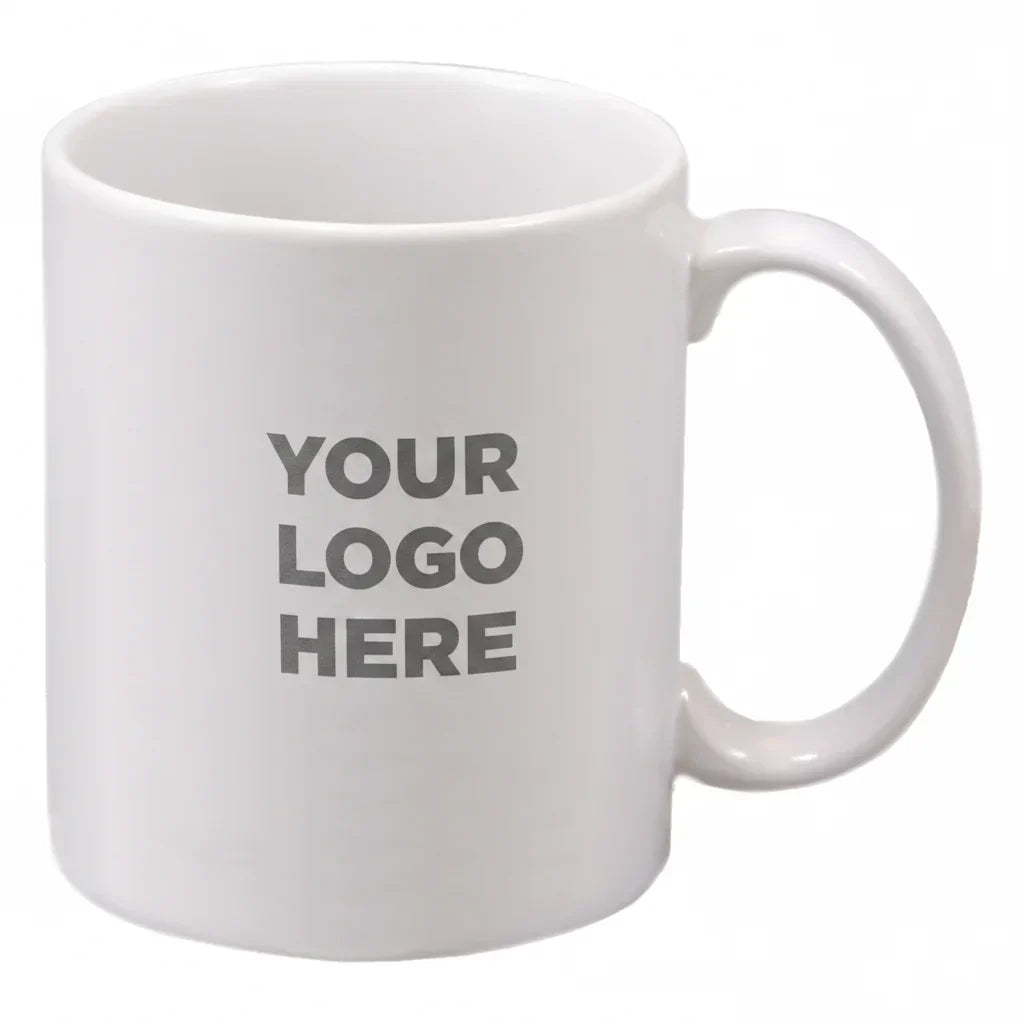 Custom branded mug included in corporate gift set bundle